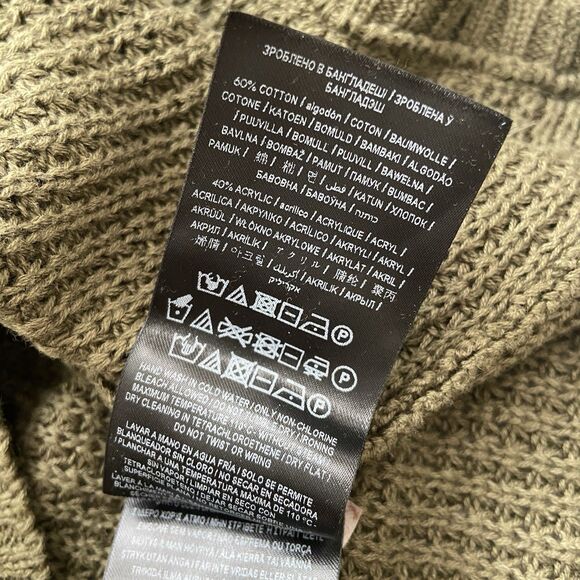 Guess Winslet Crossover Wrap Sweater Olive Green Size Small - Picture 8 of 11